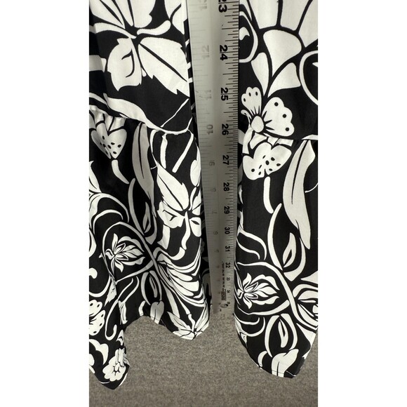 New Unbranded Dress Women S/M Black Floral Sheath Midi V-Neck Sleeveless Casual - Picture 6 of 7